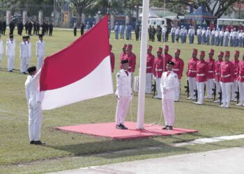 Paskibraka Bontang Sukses Kibarkan Bendera pada 17 Agustus 2023