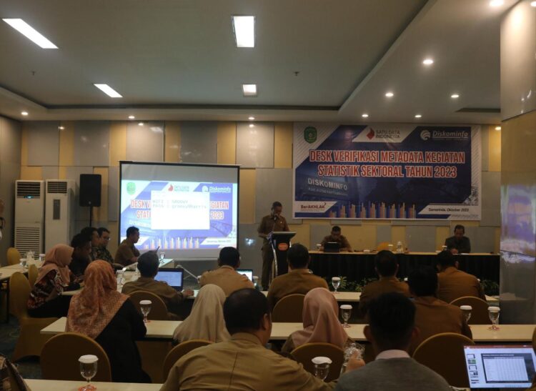 Gelar Kegiatan Desk Verifikasi Metadata Statistik Sektoral Bagi OPD, Diskominfo Kukar Gandeng BPS dan Bappeda Kukar