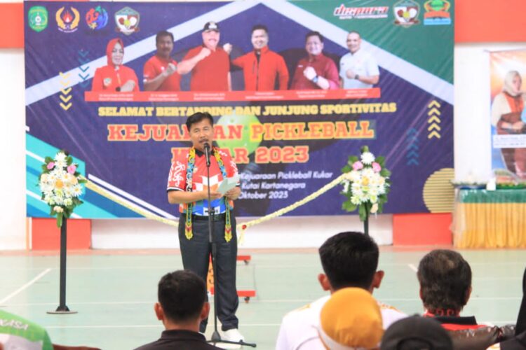 Sunggono Buka Kejuaraan Pickleball Garapan Pengurus IPF Kukar
