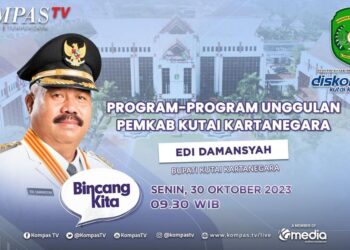 Senin 30 Oktober 2023, Bupati Kukar Bicara Program Unggulan dan Capaian di “Bincang Kita” Kompas TV