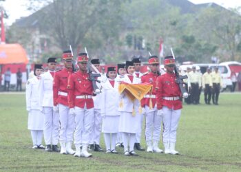 Meski Hujan, Upacara HUT ke-80 RI Berjalan Lancar