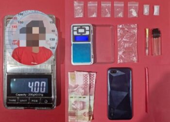 Diduga Kamar Hotel di Bontang Jadi Tempat Transaksi Narkoba, Polisi Temukan 4 Gram Sabu