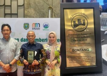 Bontang Peringkat 1 Bidang Penataan Ruang dan Infrastruktur, Raih Penghargaan UI GreenCityMetric 2025